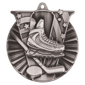 VM106S - 2" Antique Silver Hockey Victory Medal