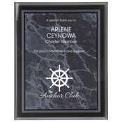 BDR7 - 7" x 9" - Marble Border Clear-Plaq Acrylic (Multiple Colors)