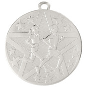 SS403S - 2" Silver Superstar Cross Country Medal
