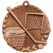 STM1230B - 1 3/4" Antique Bronze Hockey Millennium Medal