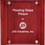 FPG1810  8" x 10" Rosewood Piano Finish Plaque with Floating Jade Glass