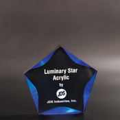 LST6BKB - 6" Black/Blue Luminary Star Acrylic