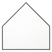 B41111-I  Spectrawhite Bevel Edge Home Plate Plaque, Black Edge - 11.5" x 11.5"