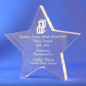 STA5C 5" x 5" Clear Star Paperweight Acrylic