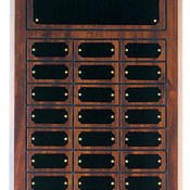 CPP24 Cherry Finish Grooved Perpetual Plaque with 24 Plates