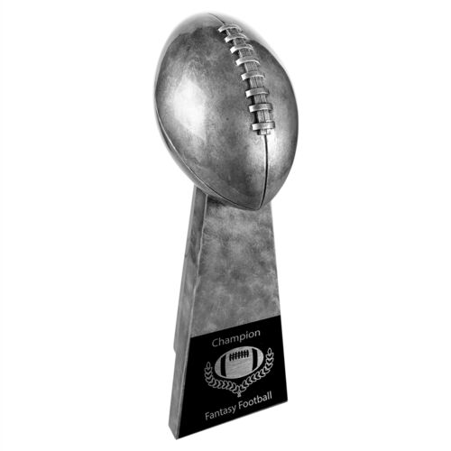 JDS FTB201 10-1/4" Antique Silver Football Award FTB201 FTB201 10-1/4" Antique Silver Football Award Thumbnail