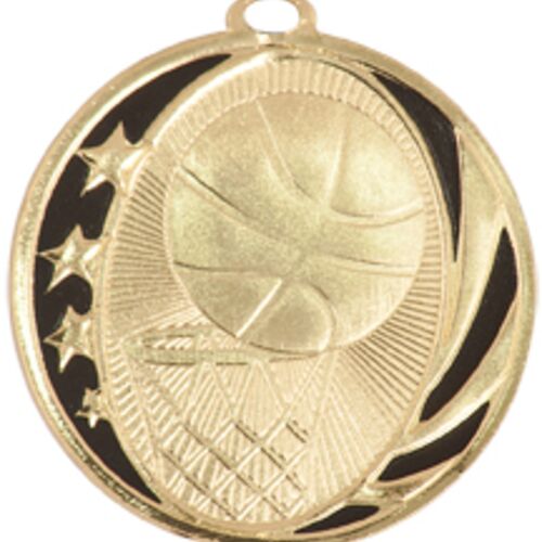 JDS MS702G - 2" Bright Gold Basketball Laserable MidNite Star Medal MS702G MS702G - 2" Bright Gold Basketball Laserable MidNite Star Medal Thumbnail