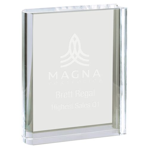 JDS CRY1555M  3 3/4 inches x 5 inches Clear Crystal Book CRY1555M  CRY1555M  3 3/4 inches x 5 inches Clear Crystal Book Thumbnail
