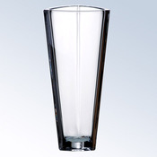 B1441 - Triangle Glass Vase-  11-3/4" tall 