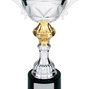 CMC202S Silver Metal Corporate Cup Trophy on a Black Marble Base