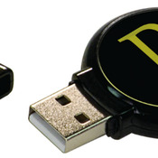MEM007  4GB Black Plastic USB Flash Drive 