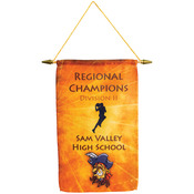 SBL044  1-Sided Banner with Wooden Pole, Spear Tip & Cord
