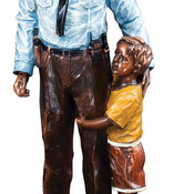 RFB104 - POLICE & CHILD 13-1/2" RESIN TROPHY 