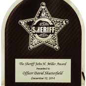 HER104  Sheriff HERO Plaque with Chrome Star