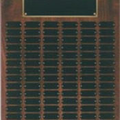WPP102  Genuine Walnut Step Edge Perpetual Plaque with 102 Plates
