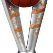 FFR202 8" Fanfare Resin Basketball Trophy
