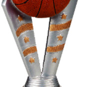 FFR102 6-1/2" Fanfare Resin Basketball Trophy