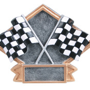 DPS80   6" X 4-1/2" Diamond Plate Resin Small Racing Trophy