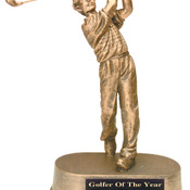 JDS43   8-3/4" Male Golf Resin Trophy