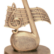 JDS21   7-3/4" Music Note Resin Trophy