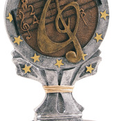 R655  6-1/4" All Start Resin Music Trophy