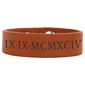 GFT743-8 1/2" x 3/4" Rawhide Laserable Leatherette Youth Cuff Bracelet