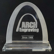 SICAR7B - 8" TALL CRYSTAL ARCH AWARD 