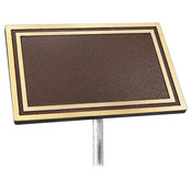 CAS264 - 6" x 4" Bronze/Brown Cast Aluminum Sign with 24" Aluminum Rod