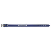 LLC535 - Large 23" x 1" Blue/Silver Laserable Leatherette Dog Collar