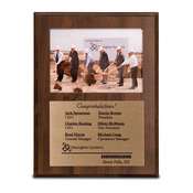 SDN -Cherry Finish Slide-In Frame Plaque with Window