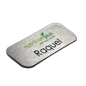 Aluminum name tag, full color, with logo