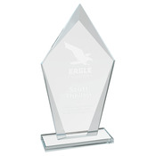 CGS23 - 8 1/2" Diamond Clear Glass Award