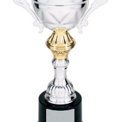 CMC201S Silver Metal Corporate Cup Trophy on a Black Marble Base