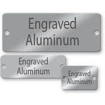 Aluminum name tag, engraved