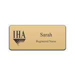 Solid BRASS name tag, engraved