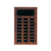 CPP24 Cherry Finish Grooved Perpetual Plaque with 24 Plates