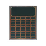WPP45   Genuine Walnut Step Edge Perpetual Plaque with 45 Plates