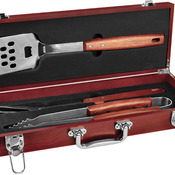 BBQ03 Rosewood Finish BBQ Set with 3 Tools