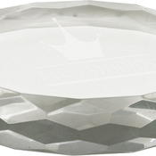 CRY1420  Premier Crystal Oval Paperweight 