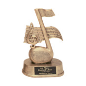 JDS21   7-3/4" Music Note Resin Trophy