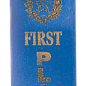 RIB01 - Blue 1st Place Carded Ribbon with String