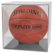 QB4G - Clear Basketball/Soccer BallQube Display Case with Grandstand Holder