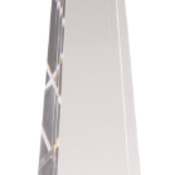 CRY003L - 12" Obelisk Crystal on Black Pedestal Base