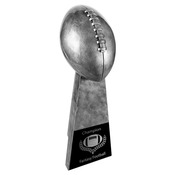 FTB201 10-1/4" Antique Silver Football Award