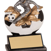 XP109   5-1/4" Xploding Resin Female Soccer Trophy