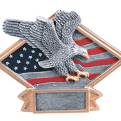 DPS64  6" X 4-1/2" Diamond Plate Resin Small Eagle Trophy
