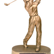 JDS44   9" Female Golf Resin Trophy