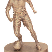 JDS13   7-3/4" Male Soccer Resin Trophy