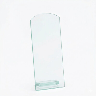 71707-J - CURVED RECTANGLE GLASS - 7" Thumbnail