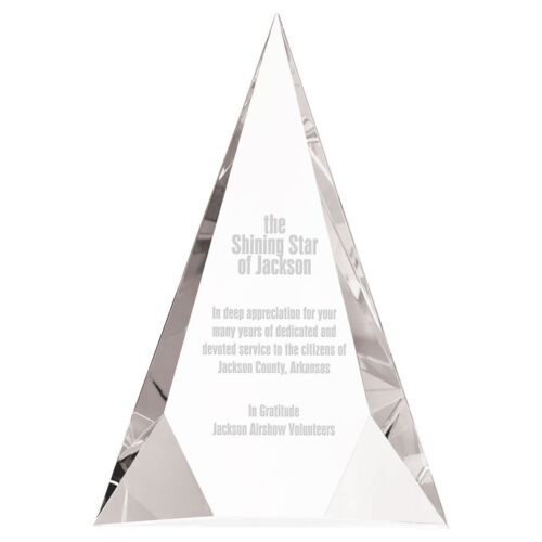 JDS CRY1425M - 6 inch x 8 inch Crystal Facet Triangle CRY1425M CRY1425M - 6 inch x 8 inch Crystal Facet Triangle Thumbnail